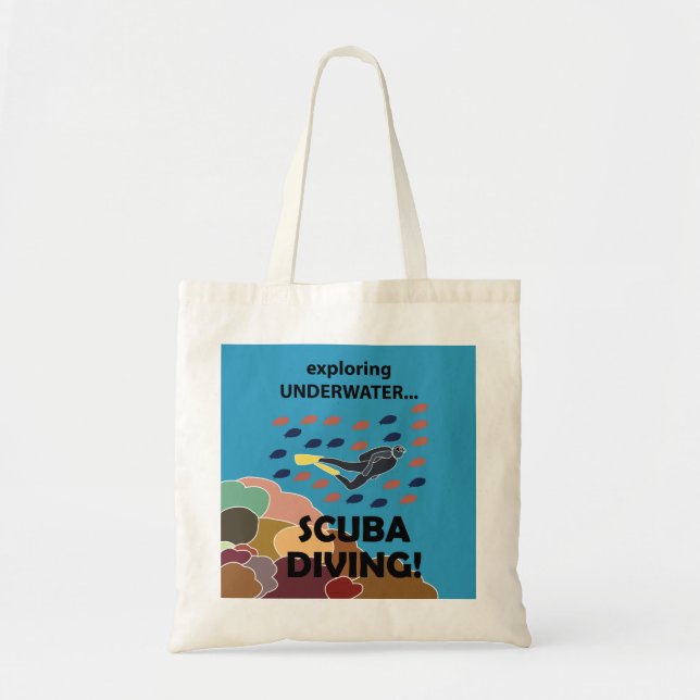 Scuba Diver Tote Bag (Front)