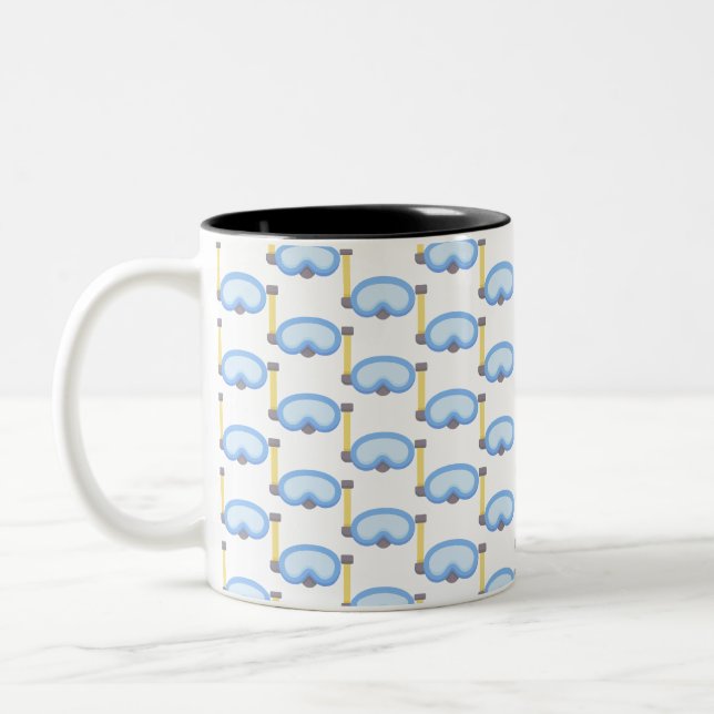 Scuba diver Two-Tone coffee mug (Left)