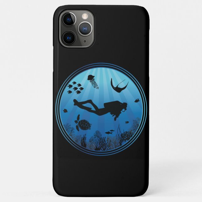 Scuba Diver Underwater Case-Mate iPhone Case (Back)