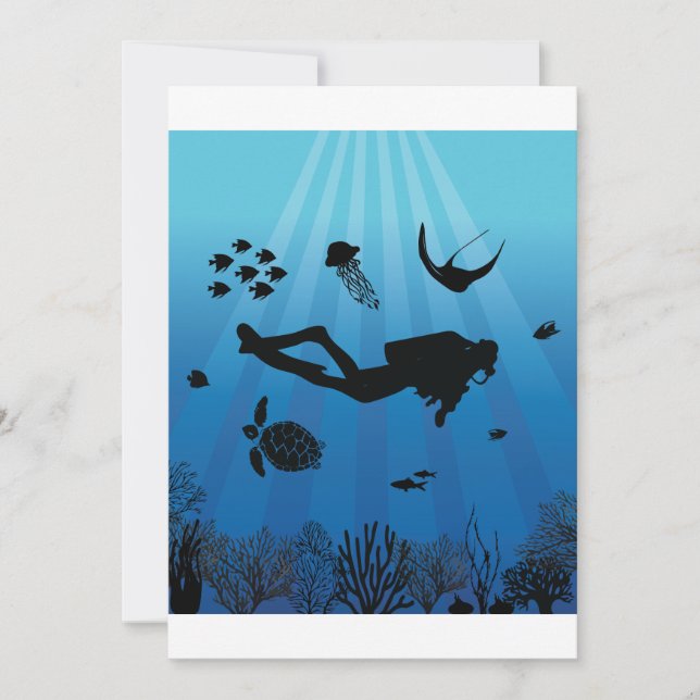 Scuba Diver Underwater Sealife (Front)