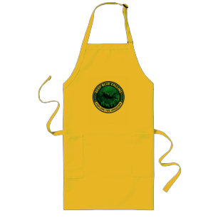 Scuba diver with gear swimming underwater. long apron