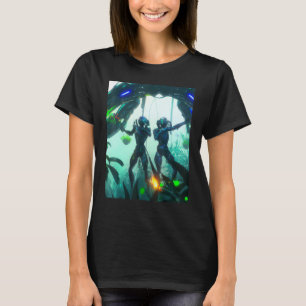 Scuba divers diving portrait T-Shirt