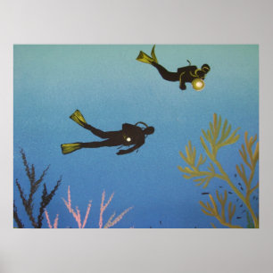 Scuba Divers Poster