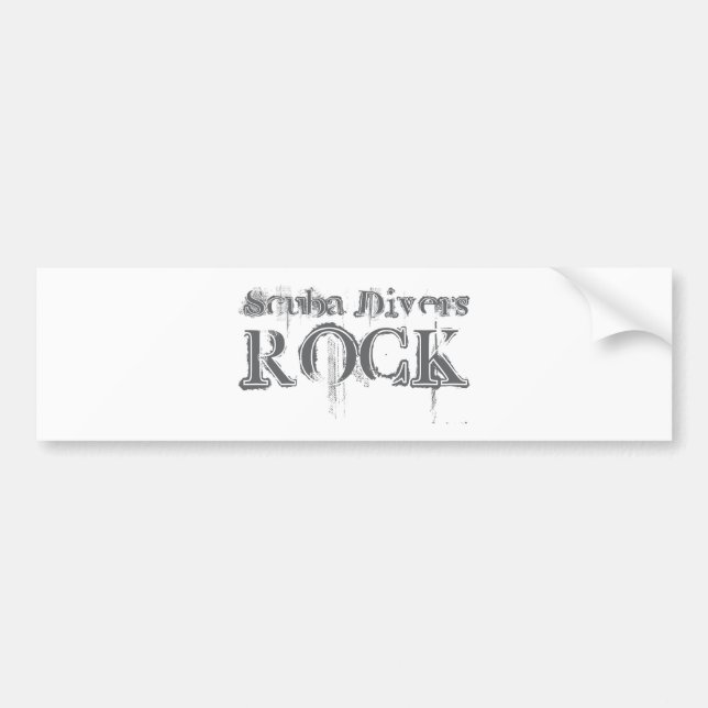 Scuba Divers Rock Bumper Sticker (Front)