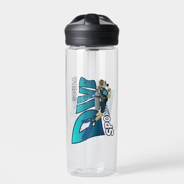 Scuba Diving | 20oz Water Bottle (Front)