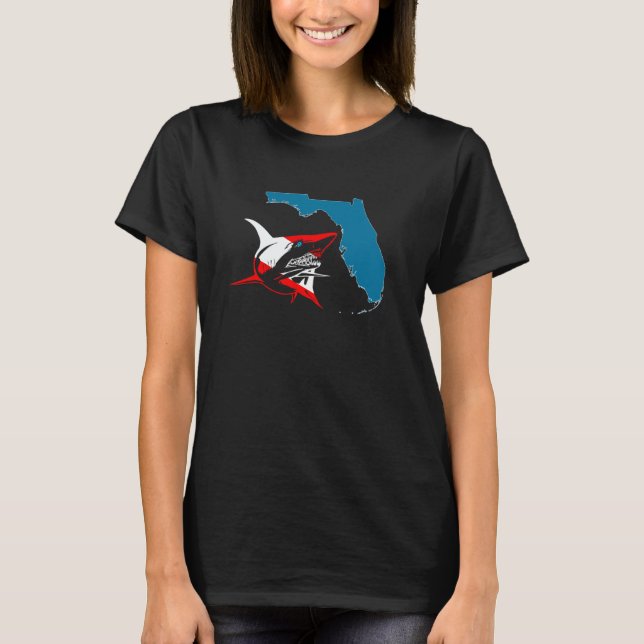Scuba Diving Accessories Florida Shark Dive Flag S T-Shirt (Front)