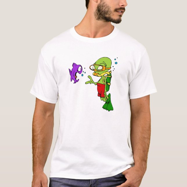 Scuba Diving Alien T-Shirt (Front)