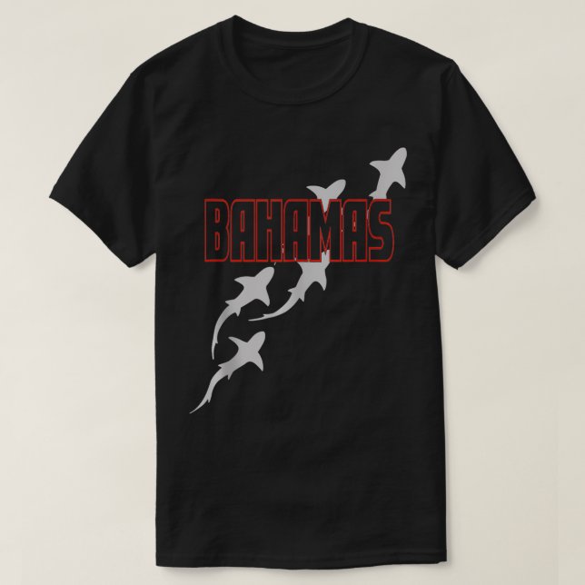 Scuba Diving Bahamas Diving with Sharks in Bahamas T-Shirt (Design Front)