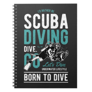Scuba Diving Born To Dive   Sports Notebook