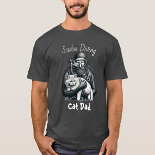Scuba Diving Cat Dad T-Shirt