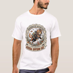 Scuba Diving Cat Scuba Diving Cat Vintage Vector A T-Shirt