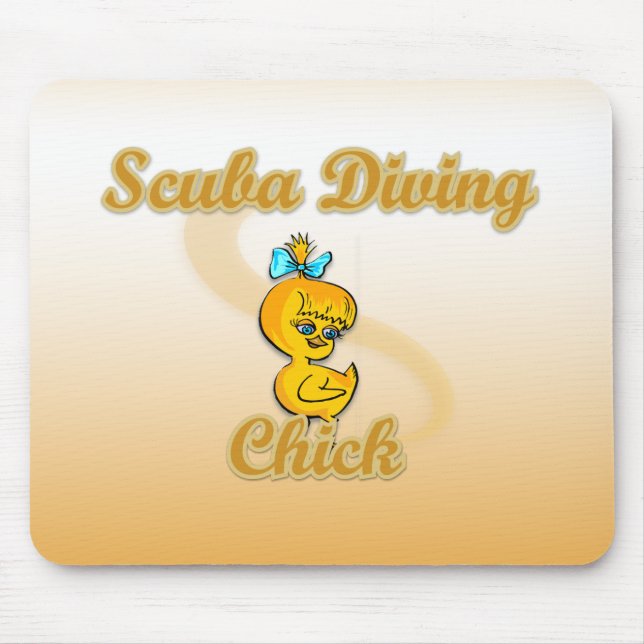 Scuba Diving Chick Mouse Pad (Front)