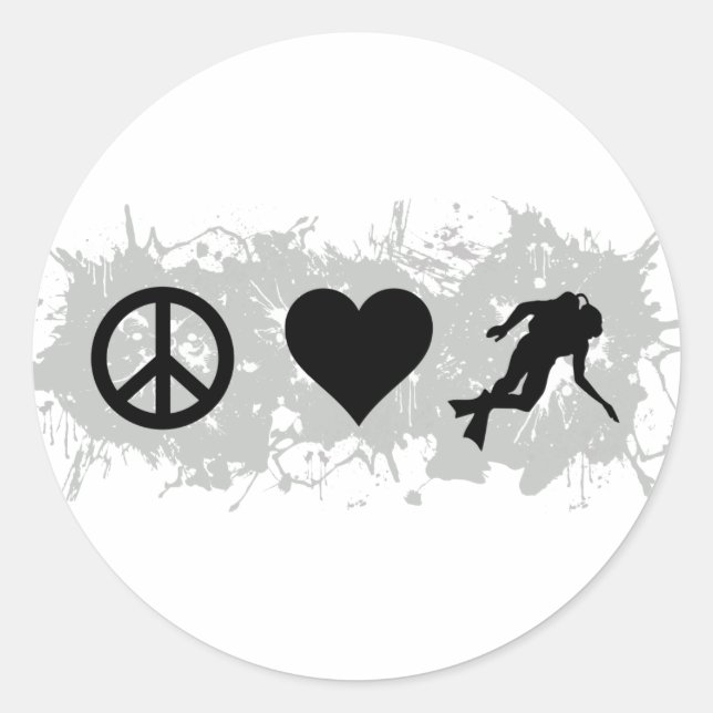 Scuba Diving Classic Round Sticker (Front)