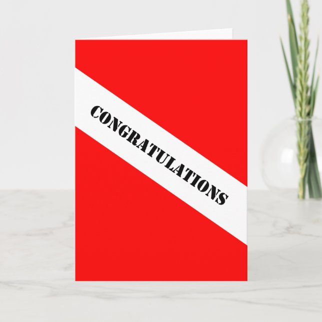 Scuba Diving Congratulations Card (Front)
