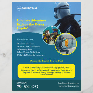Scuba Diving Course Custom Flyer