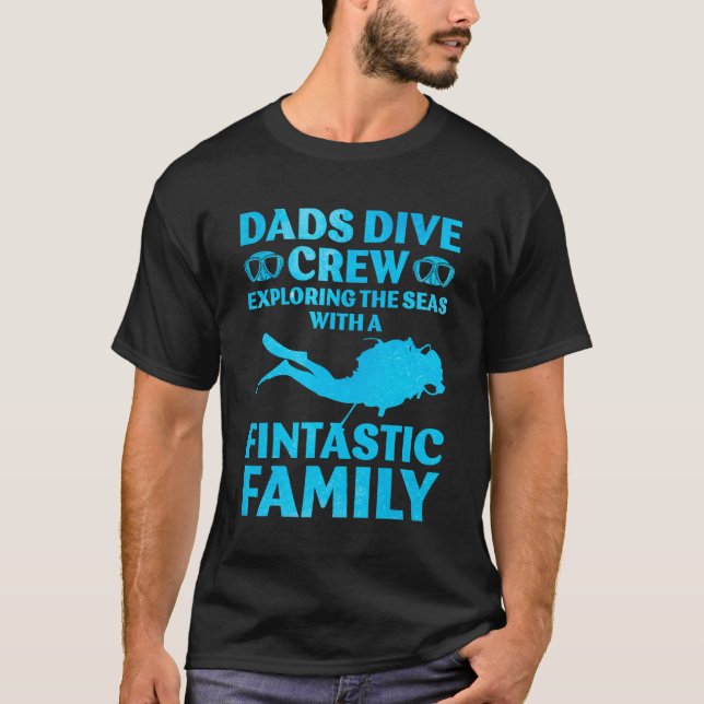 Scuba Diving Dad Skilled Open Water Diver 4 T-Shirt (Front)