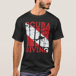 Scuba Diving Dive Flag Dive Scuba Diver T-Shirt