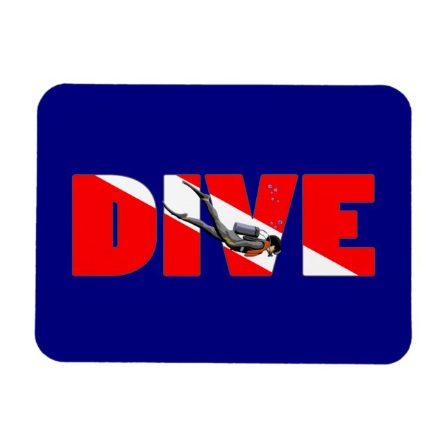 Scuba Diving DIVE Magnet (Horizontal)