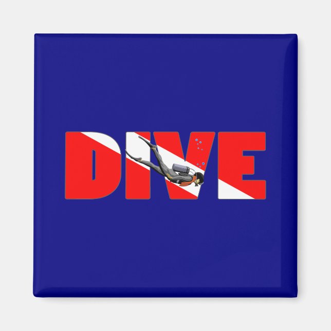 Scuba Diving DIVE Magnet (Front)