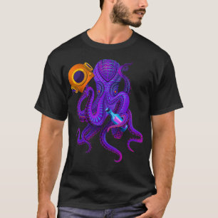 Scuba Diving Dive SCUBA Deep Sea Octopus Kraken di T-Shirt