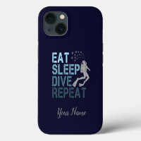 Scuba Diving Eat Sleep Dive Repeat saying