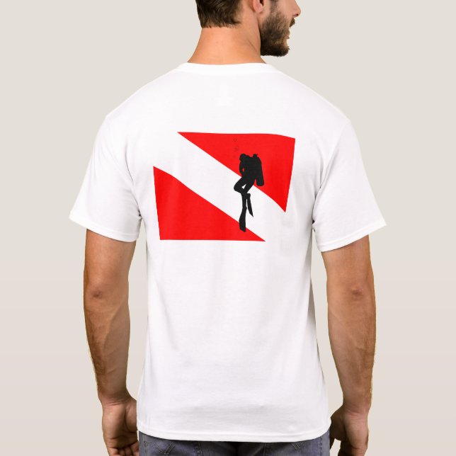 Scuba Diving Flag T-Shirt (Back)