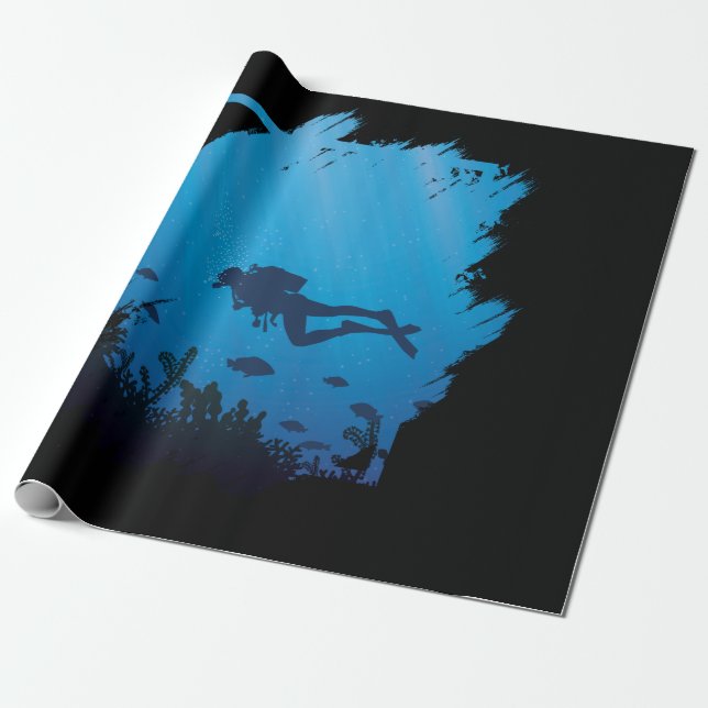 Scuba Diving For Divers Wrapping Paper (Unrolled)