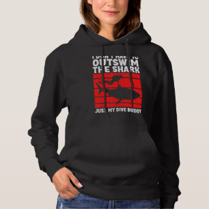 Scuba Diving For Men Women Shark Diving Buddy Hoodie