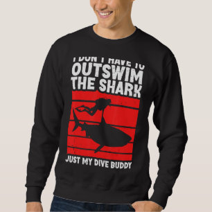 Scuba Diving For Men Women Shark Diving Buddy Sweatshirt