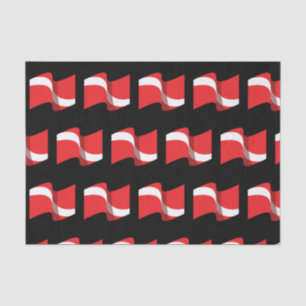 Scuba Diving Gift - Diver Down Flag - Scuba Diver Tissue Paper