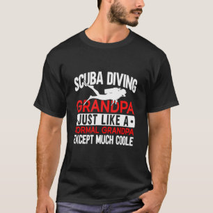 Scuba Diving Grandpa Underwater Ocean  Scuba Diver T-Shirt