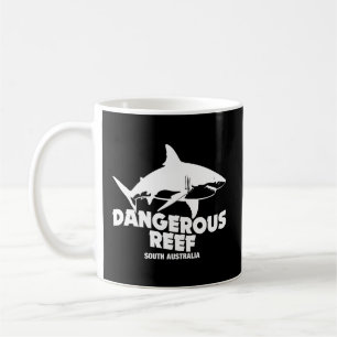 Scuba Diving Great White Sharks - Dangerous Reef Coffee Mug