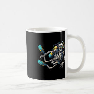 Scuba Diving Halloween Skeleton Scuba Diver Coffee Mug