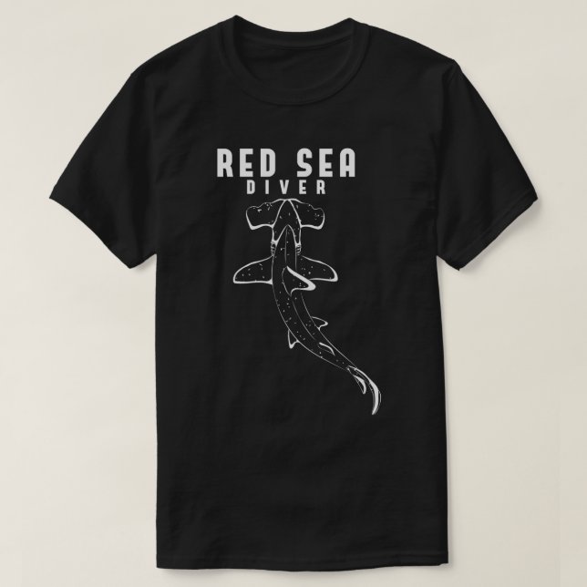 Scuba Diving Hammer Shark Egypt Red Sea Diver Long T-Shirt (Design Front)