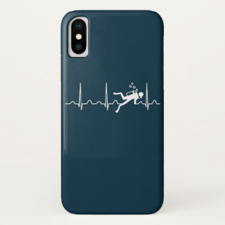 Scuba Diving Heartbeat iPhone X Case