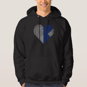 Scuba Diving Humour Diver Down Blue Flag Heart Fin Hoodie