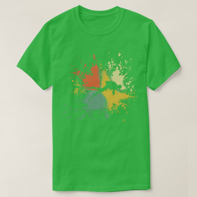 SCUBA DIVING INK SPLASH T-Shirt (Design Front)