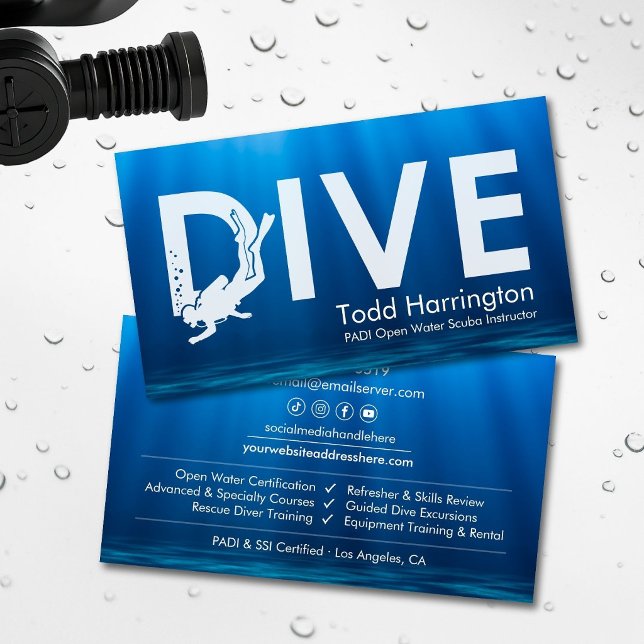 Scuba Diving Instructor Business Card (Creator Uploaded)