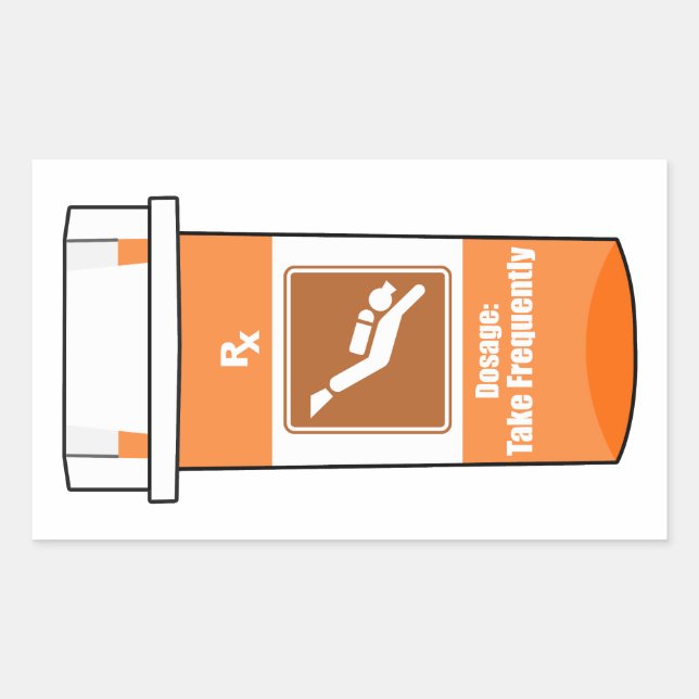Scuba Diving Is My Drug Rectangular Sticker (Front)