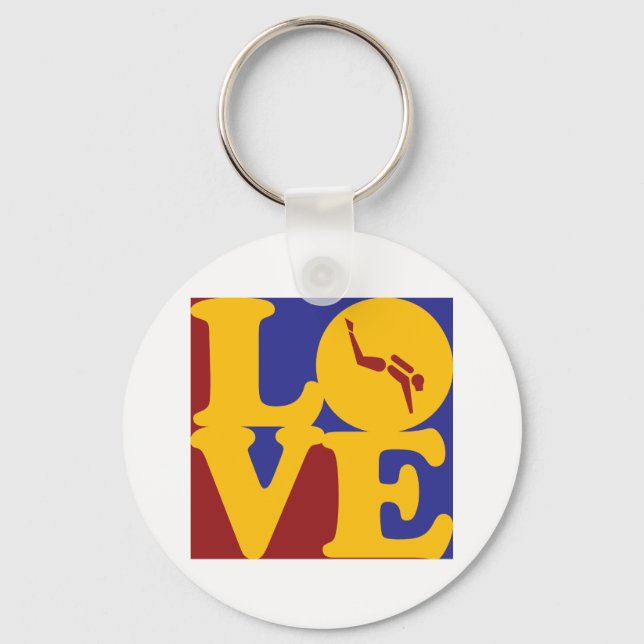 Scuba Diving Love Key Ring (Front)