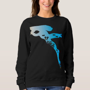 Scuba Diving Marine Diver Aquatic Ocean Dive Reefs Sweatshirt