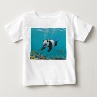 Scuba Diving Panda in Coral Reef