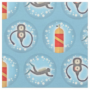 Scuba Diving Pattern - Cute Scuba Theme Fabric