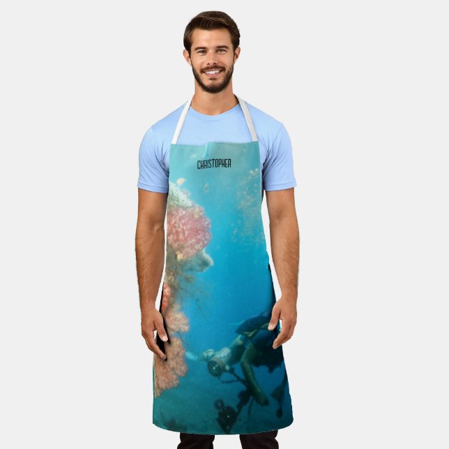 Scuba Diving Personalised Apron (Worn)