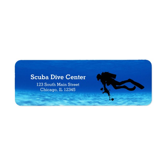 Scuba Diving Return Address Label (Front)