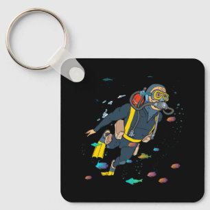 Scuba Diving Scuba Diver Dive Ocean Marine Life An Key Ring