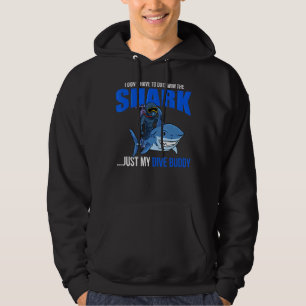 Scuba Diving Shark Buddy Deep Sea Diving Snorkelin Hoodie