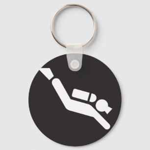 Scuba Diving Sign Key Ring