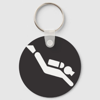 Scuba Diving Sign Key Ring