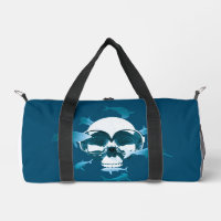 Scuba Diving Skull and Sharks